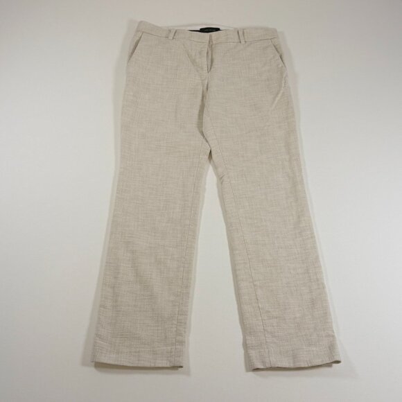 Ann Taylor Cream Straight Leg Women's Pants - Picture 1 of 9